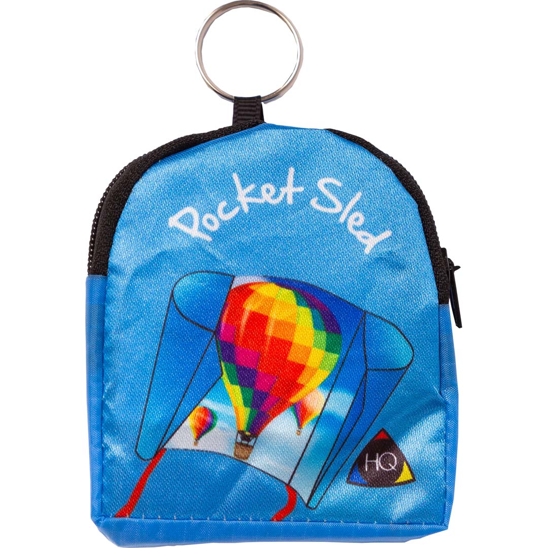 HQ Kites Pocket Sled Aquilone Monofilo Arcobaleno, 43x33 Cm, Con Avvolgitore E Coda, Per Bambini