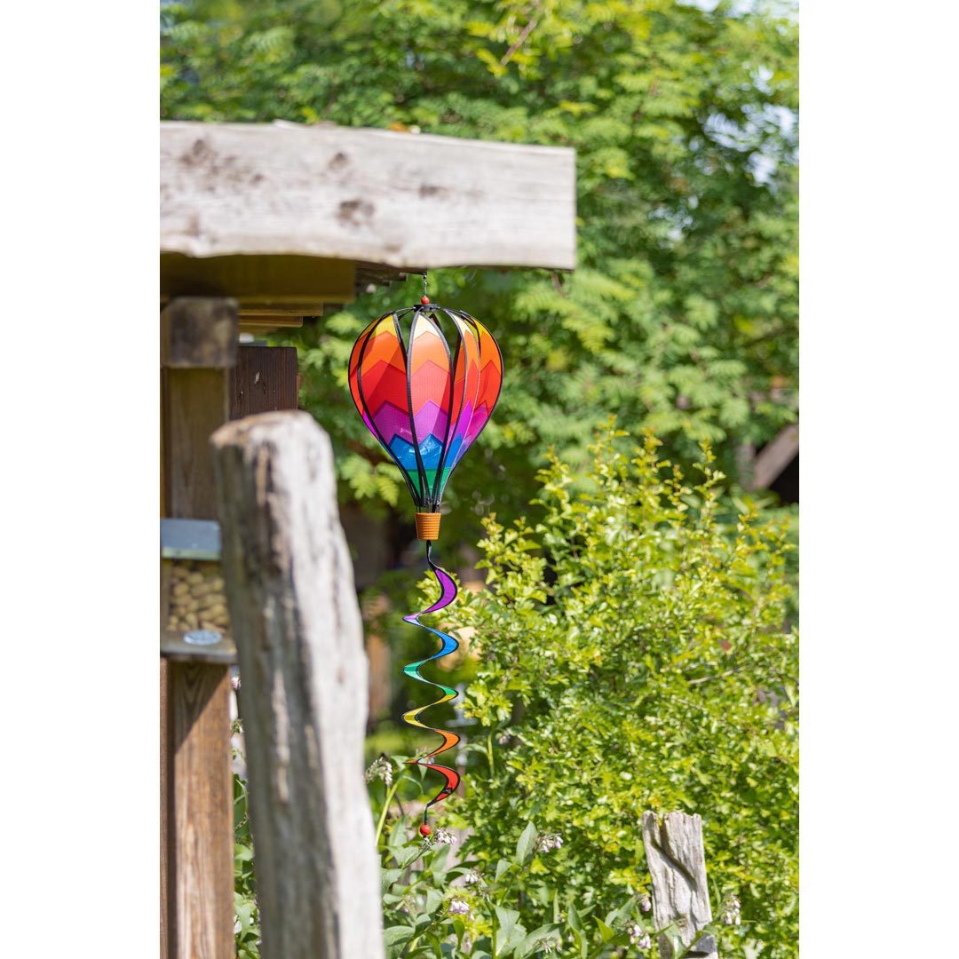 Girouette Montgolfière Arc-en-Ciel – Décoration De Jardin Colorée
