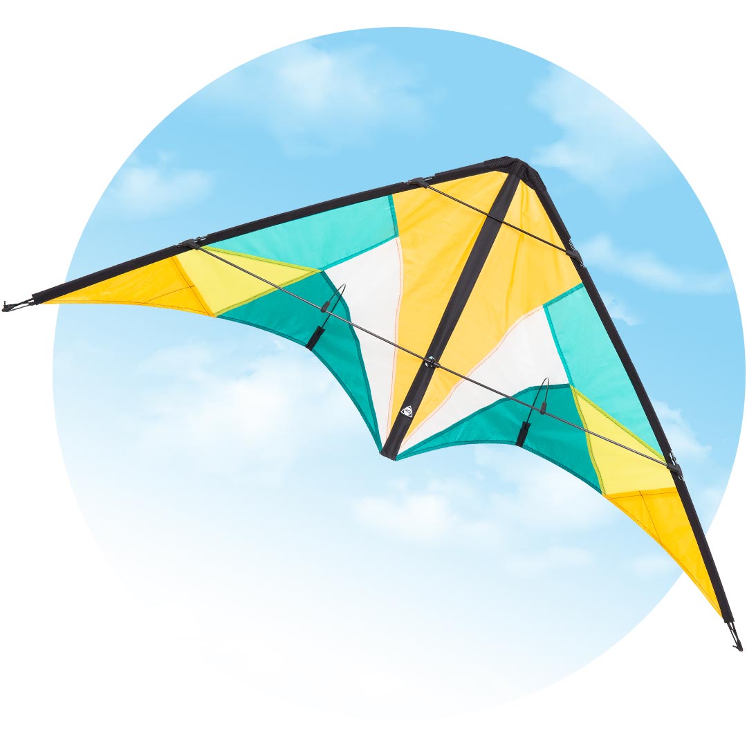 HQ Quickstep II Stunt Trick Kite Rainbow Design 