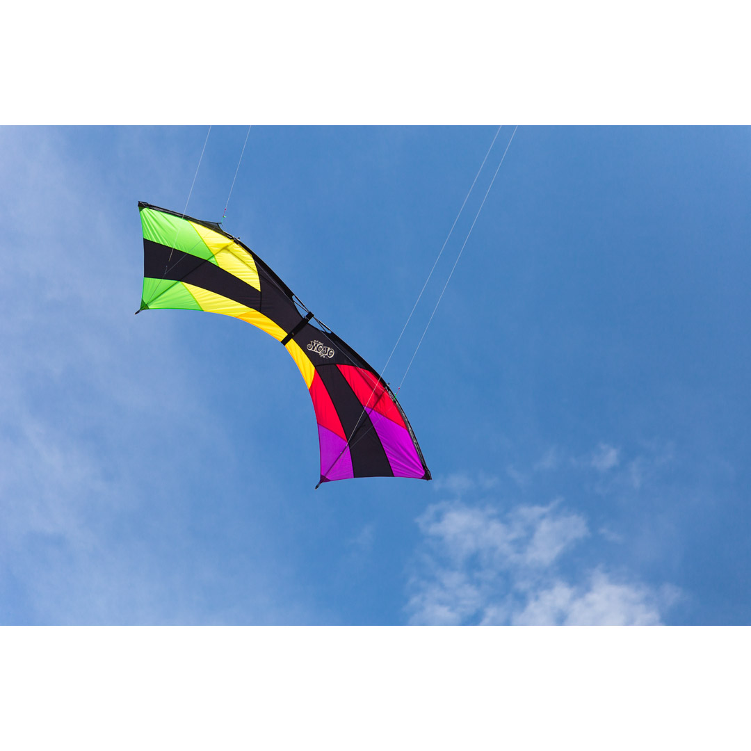 HQ Lenkdrachen Quad Mojo Rainbow Drachen Vierleiner Drachen Kite 