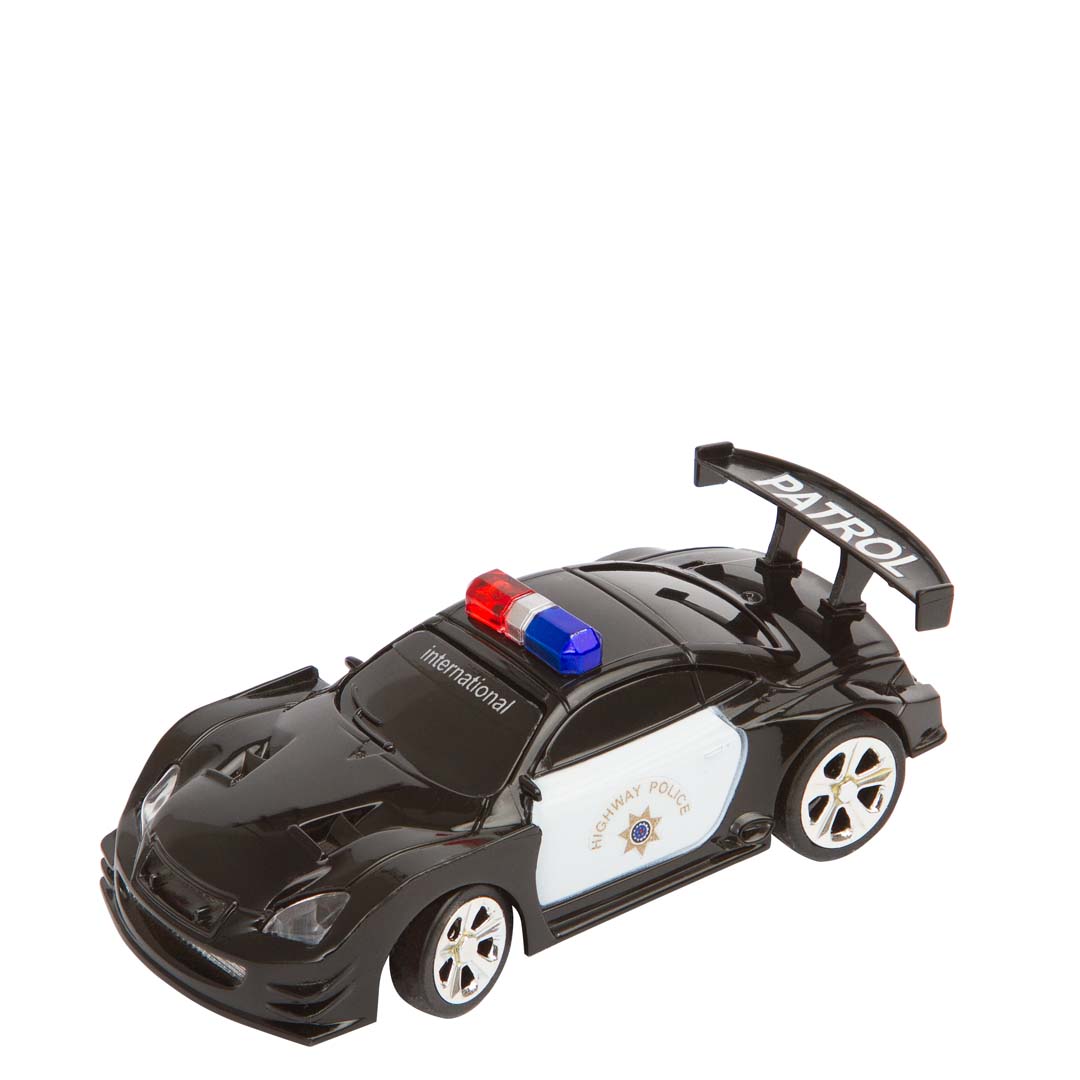 RC: Police Mini Racer Black + White 2,4 GHz