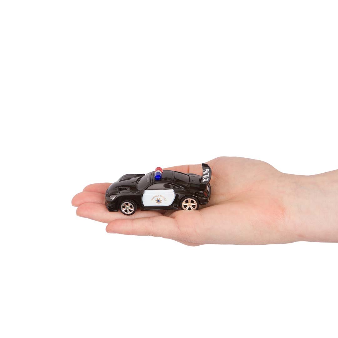 RC: Police Mini Racer Black + White 2,4 GHz