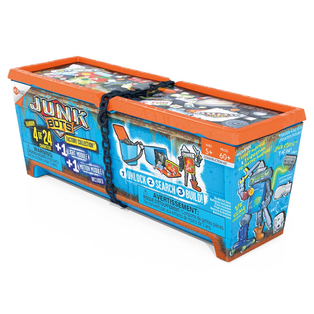 HEXBUG Junkbots 2-in-1 Dumpster Mystery Creature Robot Toy For Kids - Build & Transform!