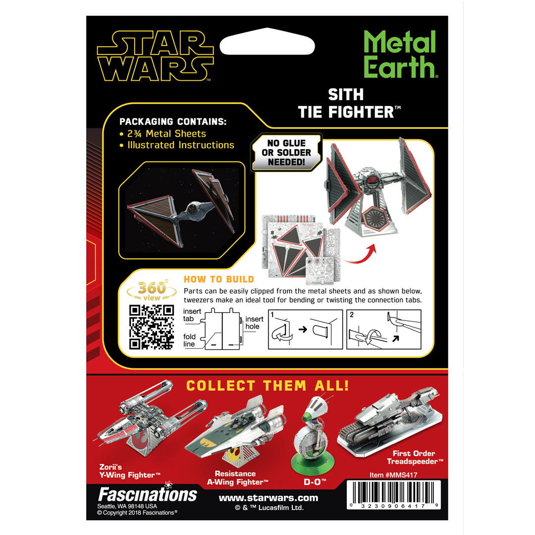 Metal Earth: STAR WARS EP 9 Sith Tie Fighter