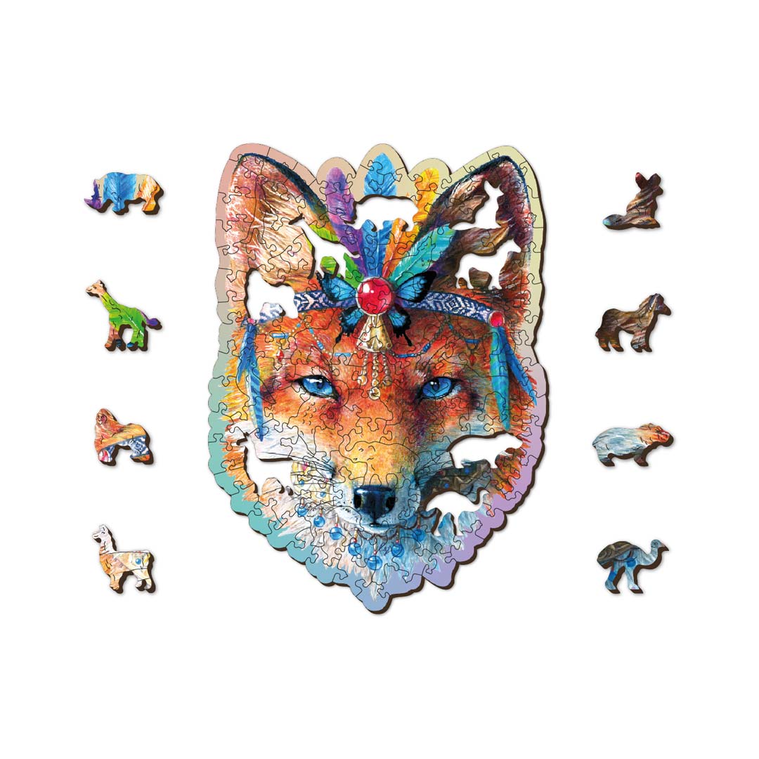 Тест фокс puzzle survival. Пазл лиса. Пазл лиса 500 деталей. Ewa Wooden Puzzle Fox. Пазл на 15000 деталей.