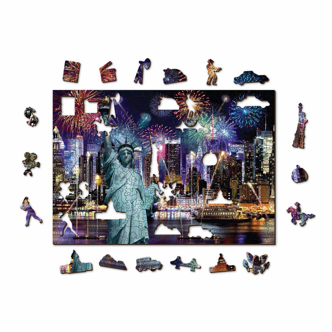 Wooden City: Wooden Puzzle New York by Night L