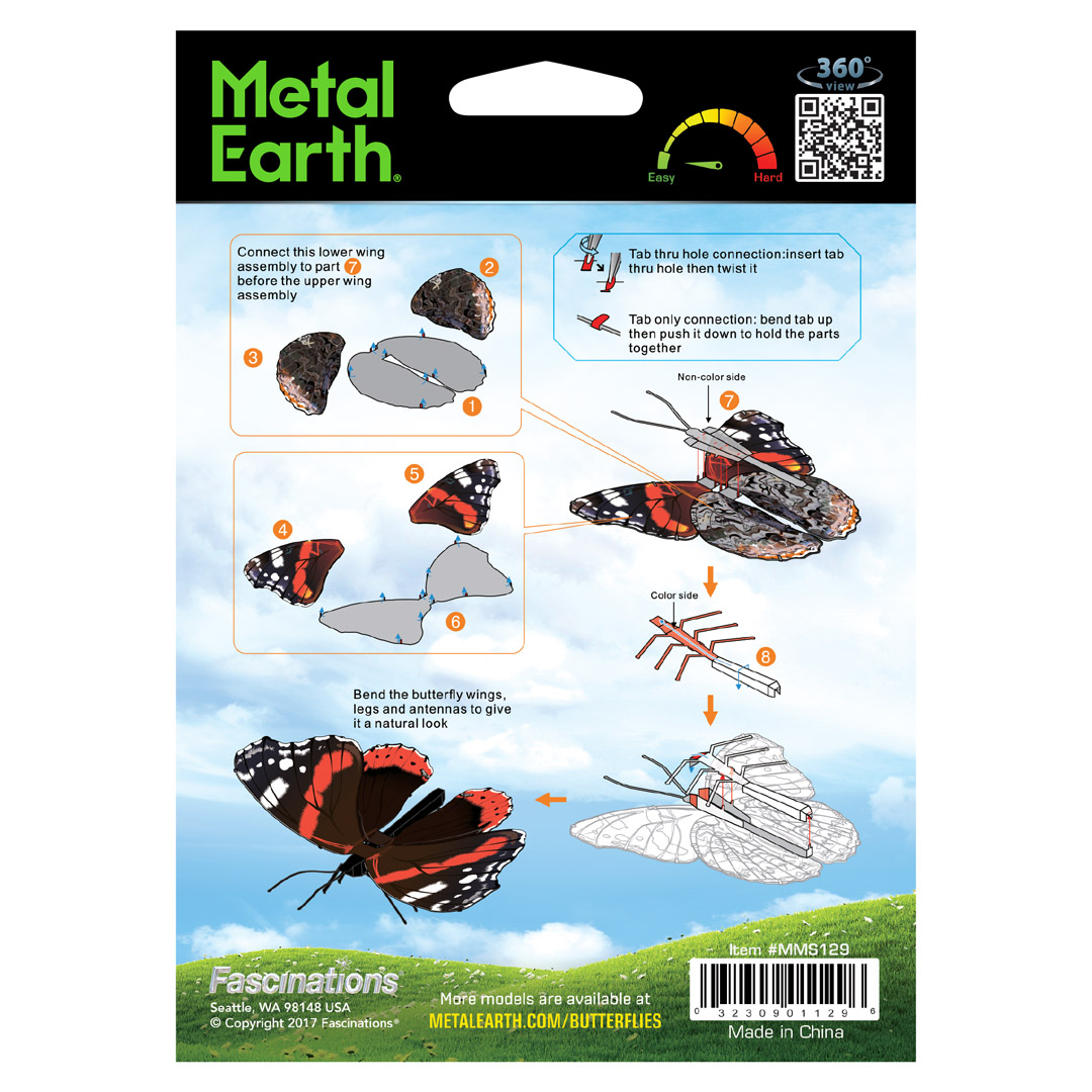 Metal Earth: Butterfly Red Admiral