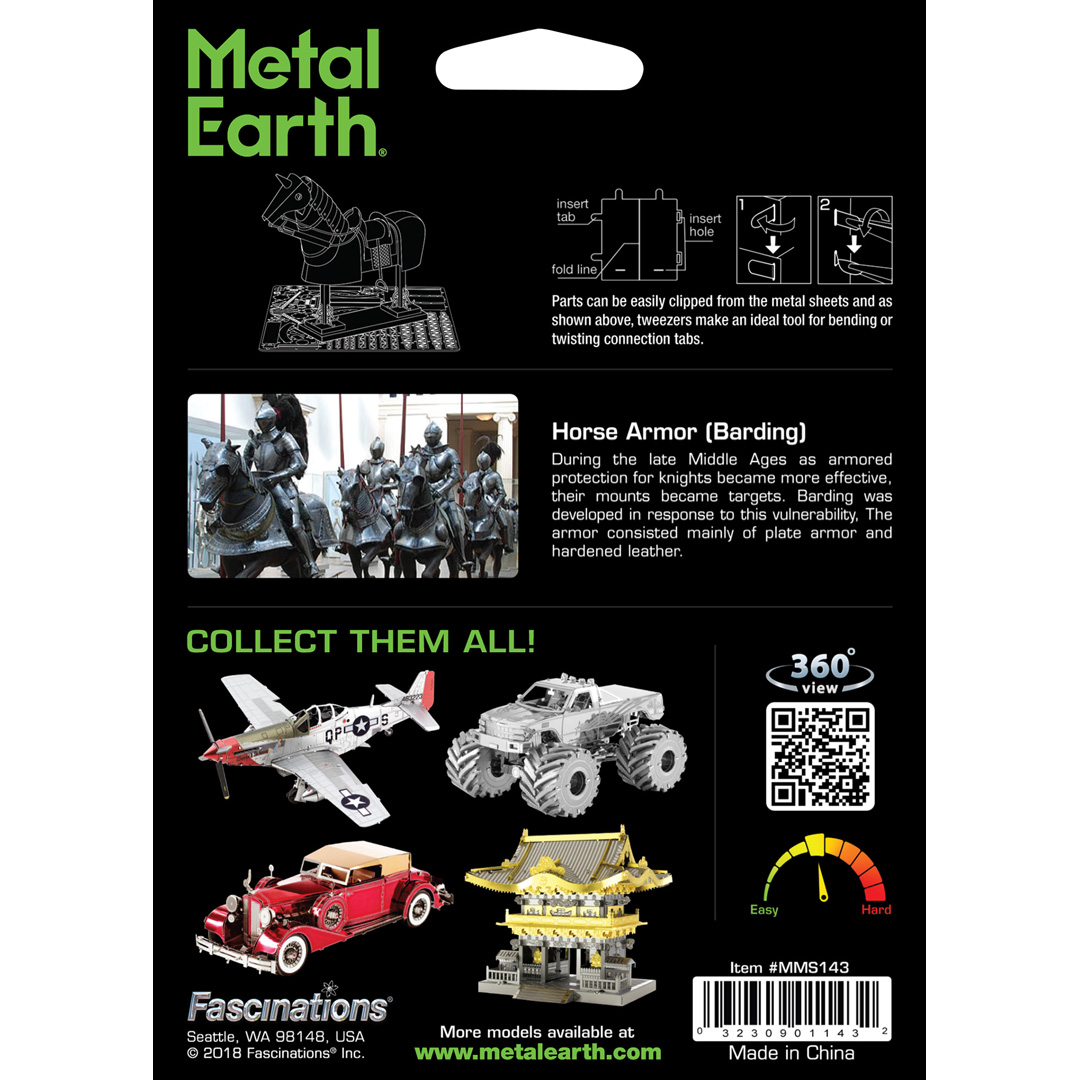 Metal Earth: Armor Horse