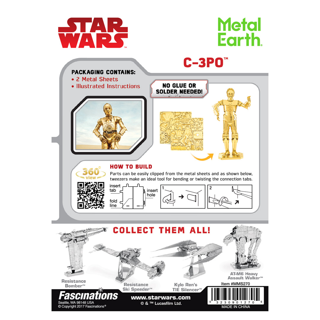 Metal Earth: C-3PO gold