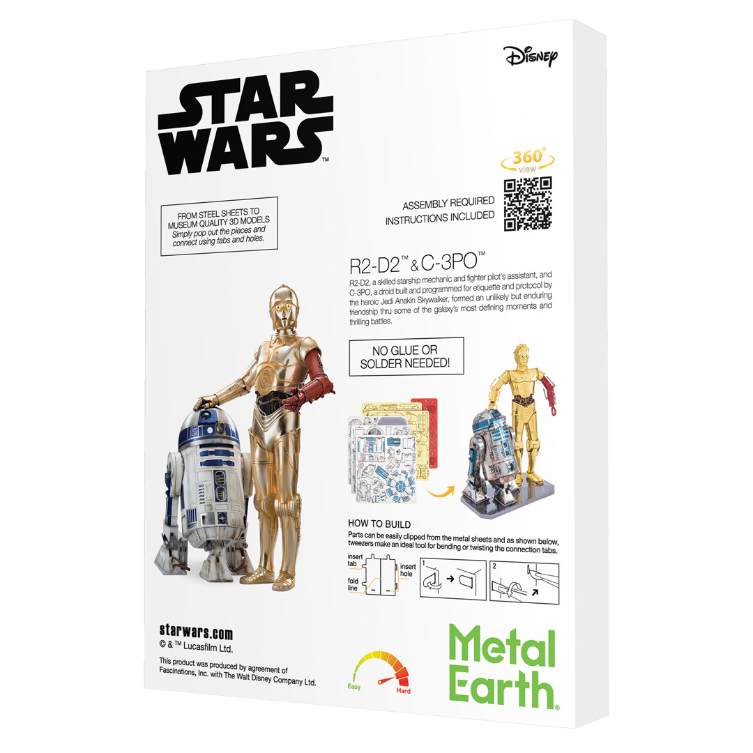 Metal Earth: Star Wars Set C-3PO + R2D2 Box Vers.