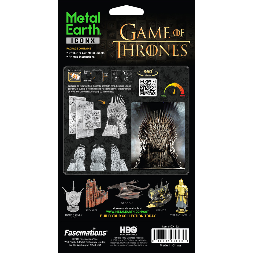 Metal Earth: Premium Series Game of Thrones: Iron Throne