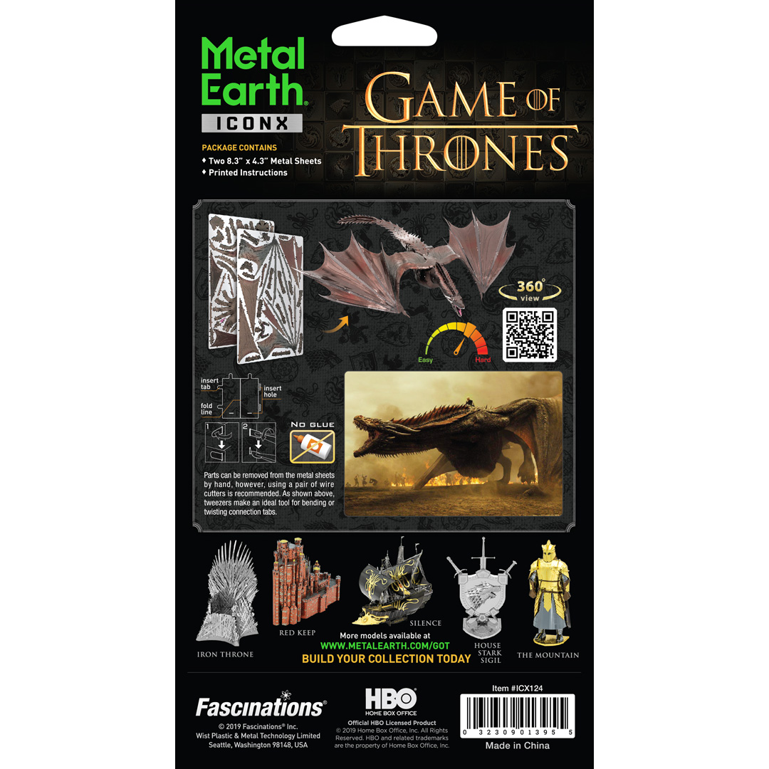 Metal Earth: Premium Series Game of Thrones: Drogon